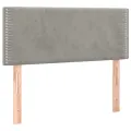 cadre de lit et matelas Gris clair 80x200 cm Velours