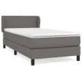 cadre de lit avec matelas Gris 80x200 cm Similicuir