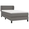 cadre de lit avec matelas Gris 80x200 cm Similicuir