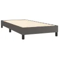 cadre de lit avec matelas Gris 80x200 cm Similicuir