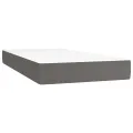 cadre de lit avec matelas Gris 80x200 cm Similicuir
