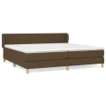 cadre de lit avec matelas Marron foncé 200x200 cm