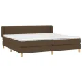 cadre de lit avec matelas Marron foncé 200x200 cm