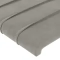 Tête de lit à LED Gris clair 93x16x118/128 cm Velours