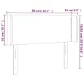 Tête de lit à LED Gris clair 83x16x78/88 cm Velours