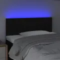 Tête de lit à LED Noir 80x5x78/88 cm Tissu