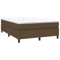 cadre de lit Marron foncé 140x190 cm Tissu