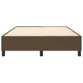 cadre de lit Marron foncé 140x190 cm Tissu