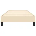 cadre de lit Crème 100x200 cm Tissu
