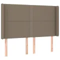 Tête de lit avec oreilles Taupe 147x16x118/128 cm Tissu