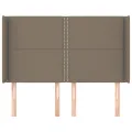 Tête de lit avec oreilles Taupe 147x16x118/128 cm Tissu