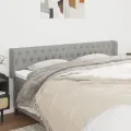 Tête de lit avec oreilles Gris clair 183x16x78/88 cm Tissu