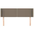 Tête de lit avec oreilles Taupe 147x16x78/88 cm Tissu
