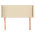 Tête de lit avec oreilles Crème 83x16x78/88 cm Tissu