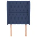 Tête de lit avec oreilles Bleu 83x23x118/128 cm Tissu