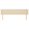 Tête de lit avec oreilles Crème 183x23x78/88 cm Tissu