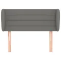 Tête de lit avec oreilles Gris foncé 83x23x78/88 cm Tissu