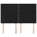 Têtes de lit 4 pcs Noir 72x5x78/88 cm Tissu