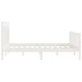 Cadre de lit Blanc Bois de pin massif 160x200 cm