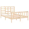 Cadre de lit Bois massif 140x190 cm
