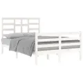 Cadre de lit Blanc Bois massif 120x200 cm