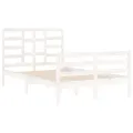 Cadre de lit Blanc Bois massif 120x200 cm