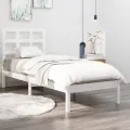 Cadre de lit Blanc Bois massif 90x200 cm
