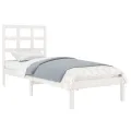 Cadre de lit Blanc Bois massif 90x200 cm