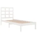 Cadre de lit Blanc Bois massif 90x200 cm