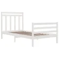 Cadre de lit Blanc Bois massif 100x200 cm