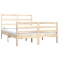 Cadre de lit bois de pin massif 120x190 cm petit double