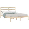 Cadre de lit bois massif 120x190 cm petit double
