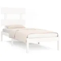 Cadre de lit Blanc Bois massif 100x200 cm