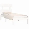 Cadre de lit Blanc Bois massif 100x200 cm