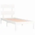 Cadre de lit Blanc Bois massif 100x200 cm