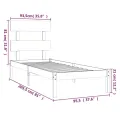 Cadre de lit Bois massif 90x200 cm