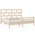Cadre de lit Bois de pin massif 200x200 cm