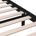 Cadre de lit Noir Bois massif 200x200 cm