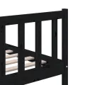 Cadre de lit Noir Bois massif 200x200 cm