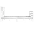 Cadre de lit Blanc Bois massif 200x200 cm