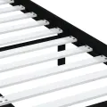 Cadre de lit Noir Bois de pin massif 140x190 cm