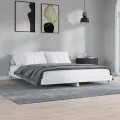 Cadre de lit blanc 120x200 cm bois d'ingénierie