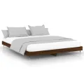 Cadre de lit chêne marron 200x200 cm bois d'ingénierie