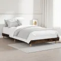 Cadre de lit chêne fumé 100x200 cm bois d'ingénierie