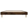 Cadre de lit chêne fumé 100x200 cm bois d'ingénierie