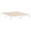 Cadre de lit blanc 200x200 cm bois d'ingénierie