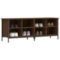 Armoire à chaussures chêne marron 131x35x50cm bois d'ingénierie