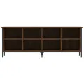 Armoire à chaussures chêne marron 131x35x50cm bois d'ingénierie