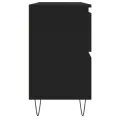 Armoire de salle de bain noir 80x33x60 cm bois d'ingénierie