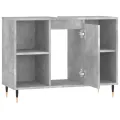 Armoire salle de bain gris béton 80x33x60cm bois d'ingénierie